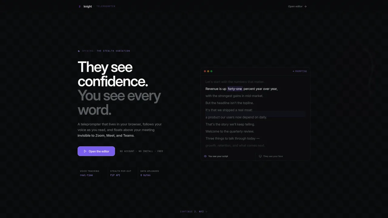 Knight Teleprompter screenshot 1