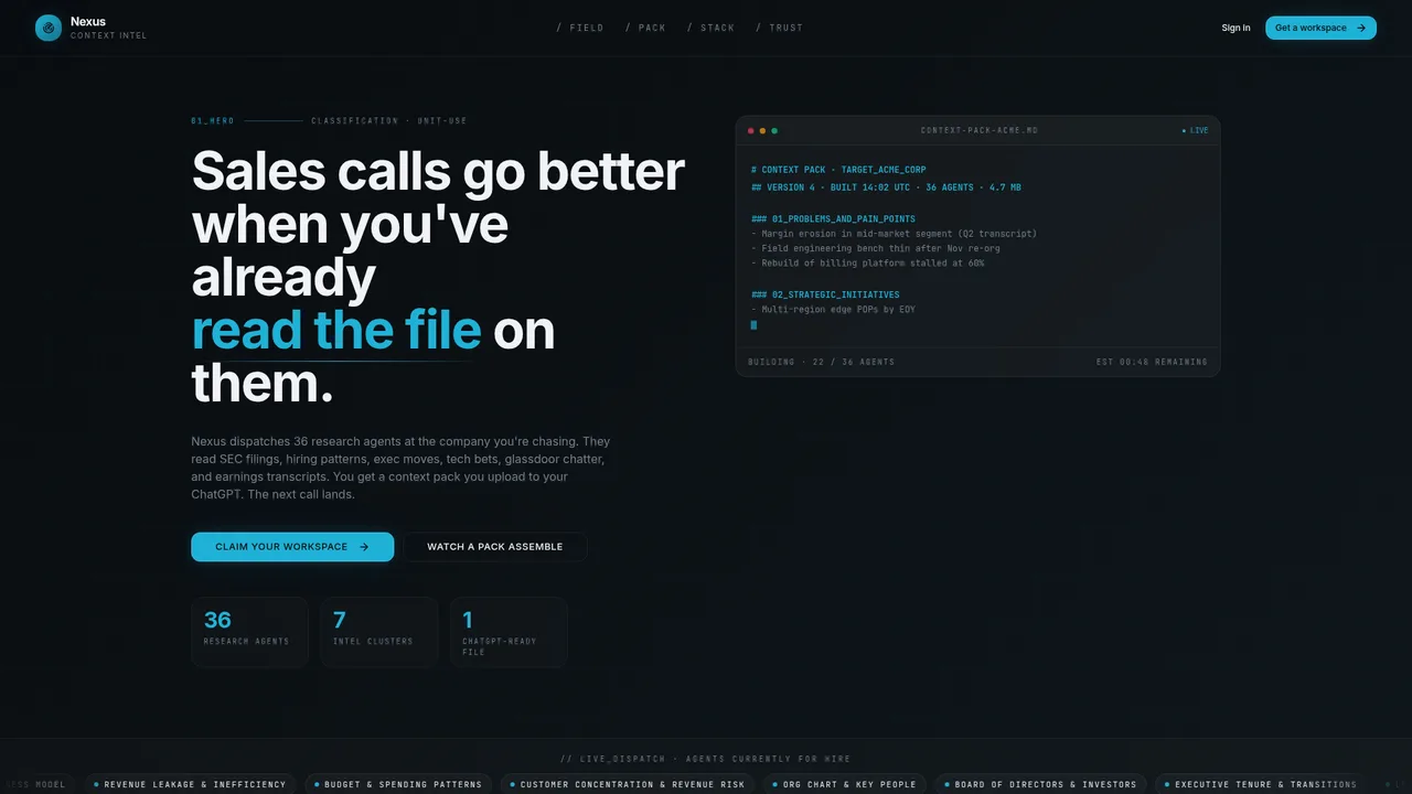 Nexus screenshot 1